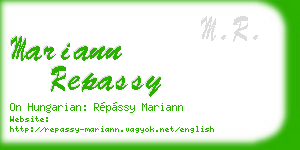 mariann repassy business card