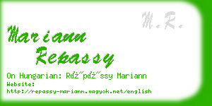 mariann repassy business card